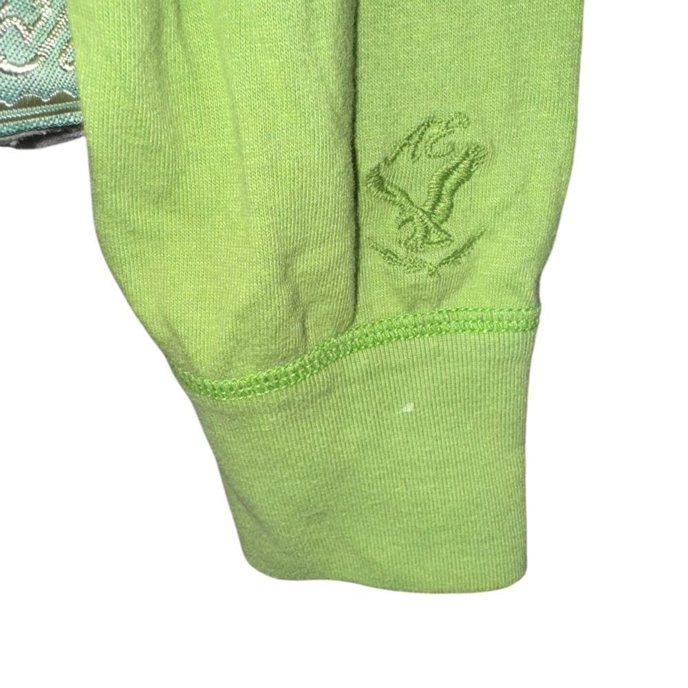American Eagle Solid Green Women's Hoodie pockets cozy light weight 2000’s L - Picture 5 of 12